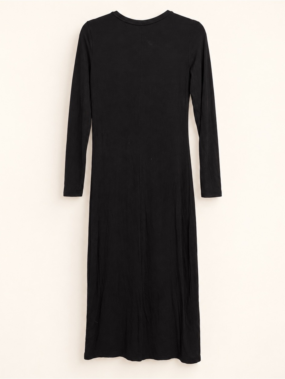 Classic Long Sleeve Black Midi Dress